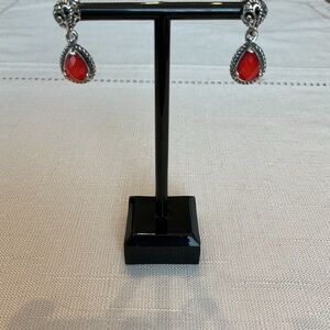 Carolyn Pollack Sterling Silver Carnelian Earrings